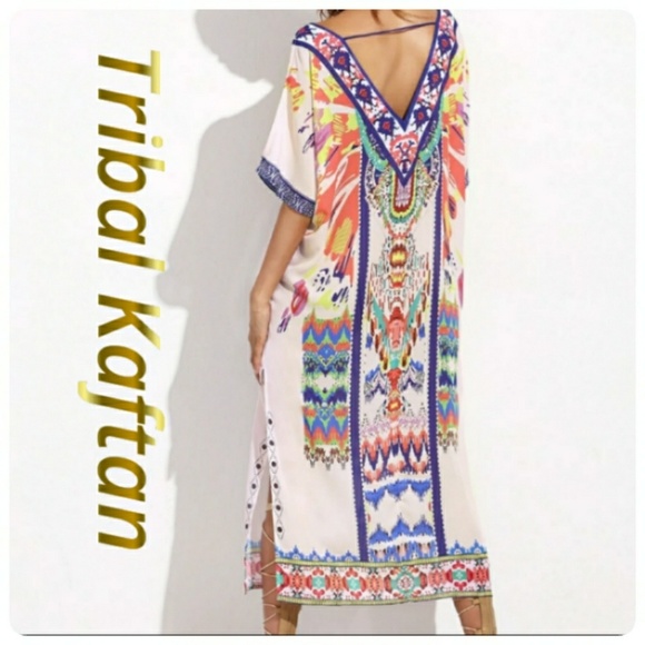 😍HOST PICK😍Tribal Kaftan Bohemian SunDress 🌞 - Picture 2 of 5